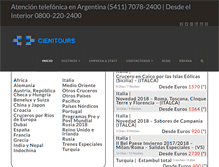 Tablet Screenshot of cienitours.com